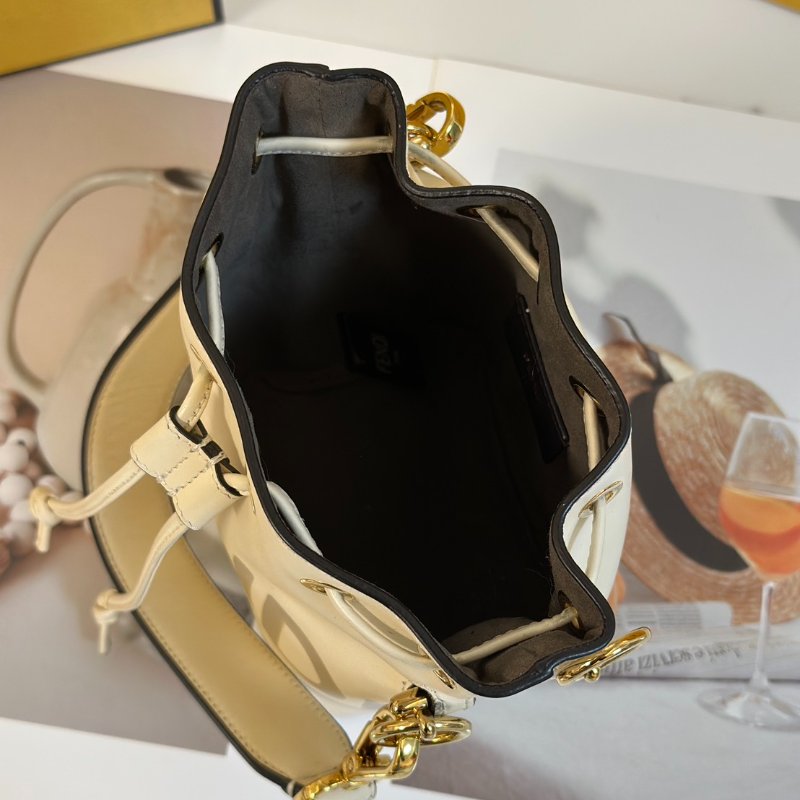 FENDI Mon tresor手提水桶包 - 奶白-4