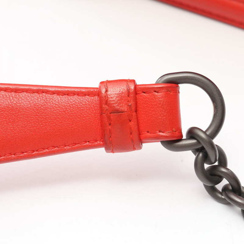 BOTTEGA VENETA Rialto Intrecciato 紅色皮革單肩包（二手，女士款）-13