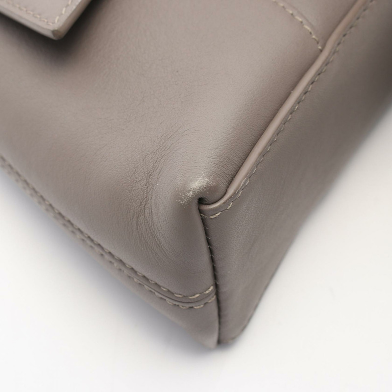 巴黎世家 Downtown XS 單肩斜背包 671355 皮革 灰色 二手 女士-7