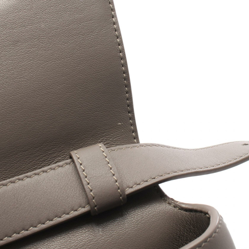 巴黎世家 Downtown XS 單肩斜背包 671355 皮革 灰色 二手 女士-8