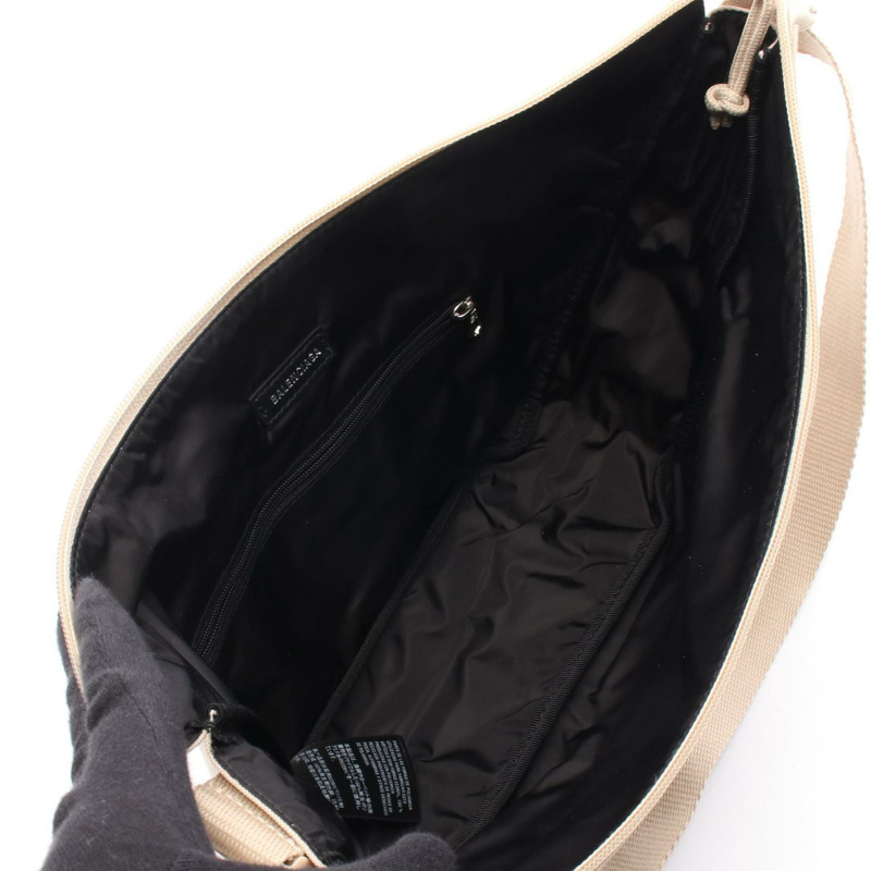 BALENCIAGA 輪式單肩手提包 655009 尼龍 米色 二手 男女通用-2