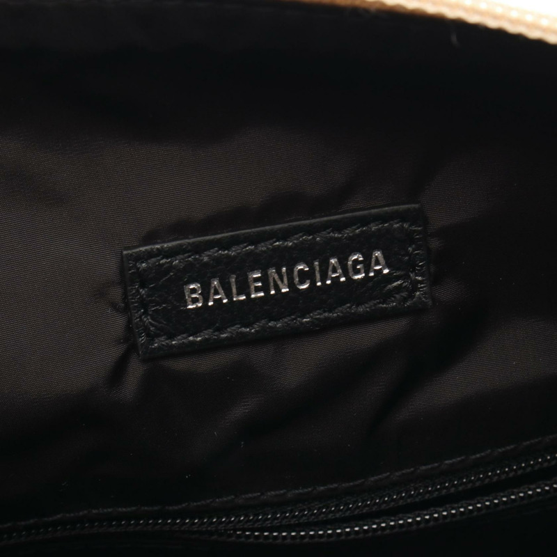 BALENCIAGA 輪式單肩手提包 655009 尼龍 米色 二手 男女通用-3