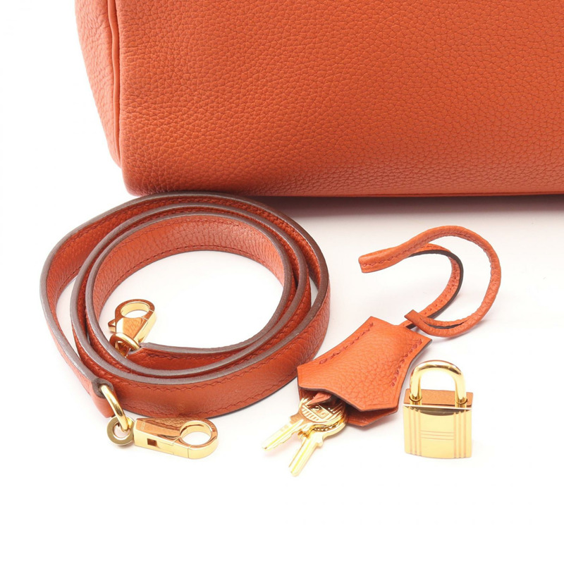 HERMES Kelly 35 Shoudler 手提包 X Togo 皮革 Orange Terre battue GHW 二手-4