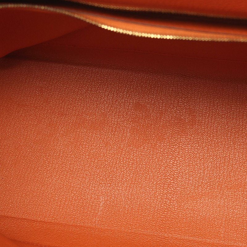 HERMES Kelly 35 Shoudler 手提包 X Togo 皮革 Orange Terre battue GHW 二手-6