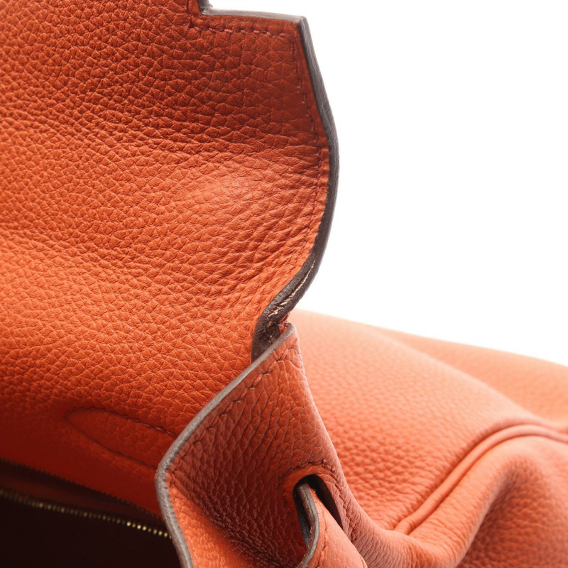 HERMES Kelly 35 Shoudler 手提包 X Togo 皮革 Orange Terre battue GHW 二手-7