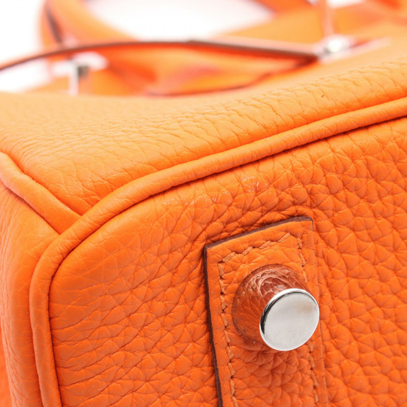 愛馬仕 Birkin 25 手提包 B Togo 皮革 橙色 minyan 二手 女士 SHW-6