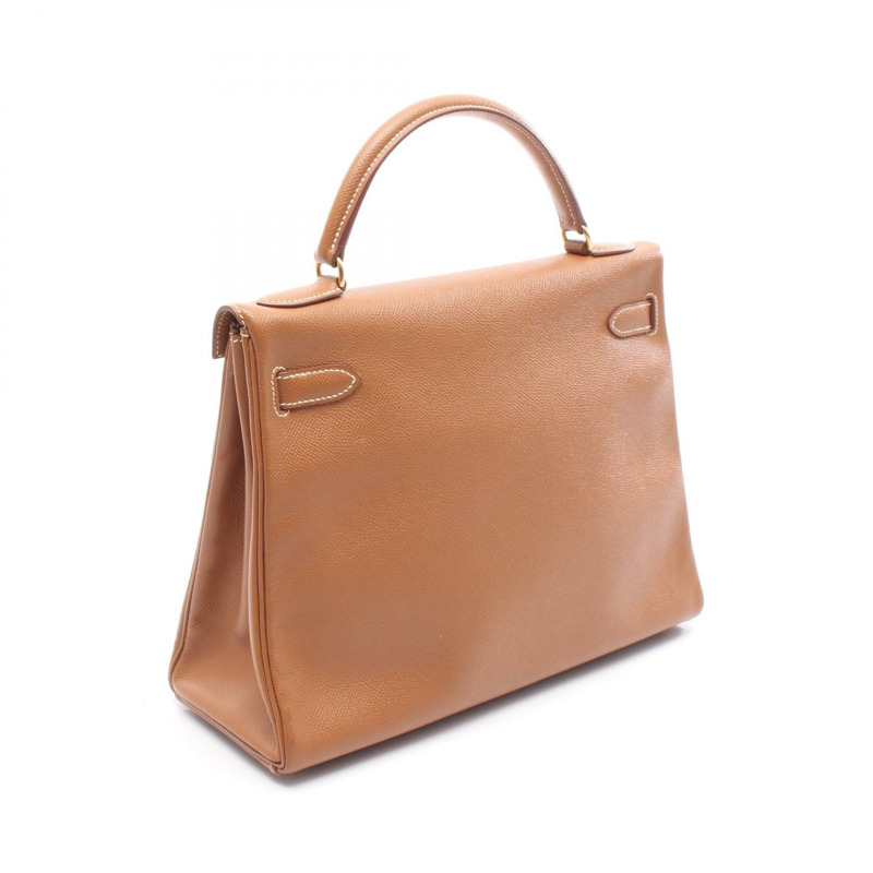 愛馬仕 Kelly 32 單肩手提包，C 粒面 Couchevel 皮革，金色五金，二手-1