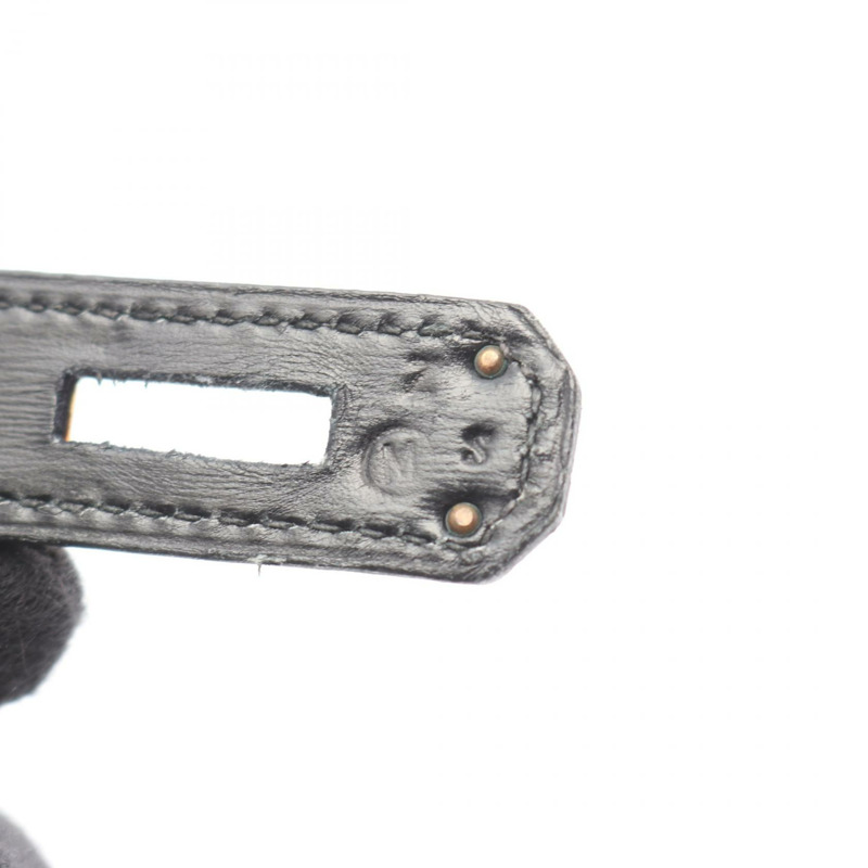 愛馬仕 Kelly 28 手提包 001848CC Box 小牛皮 黑色 二手 金色五金 M 碼 無肩帶-4