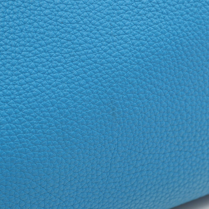 HERMES Birkin 30 Verso 手提包 A Togo 皮革 藍色桑給巴爾孔雀石 二手 SHW-13