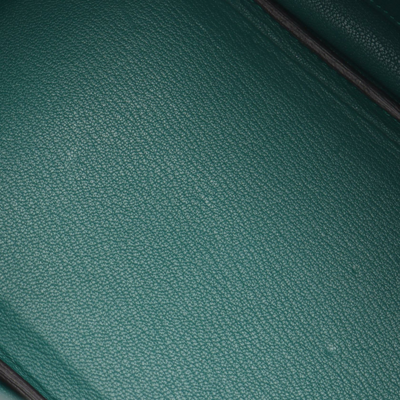 HERMES Birkin 30 Verso 手提包 A Togo 皮革 藍色桑給巴爾孔雀石 二手 SHW-14