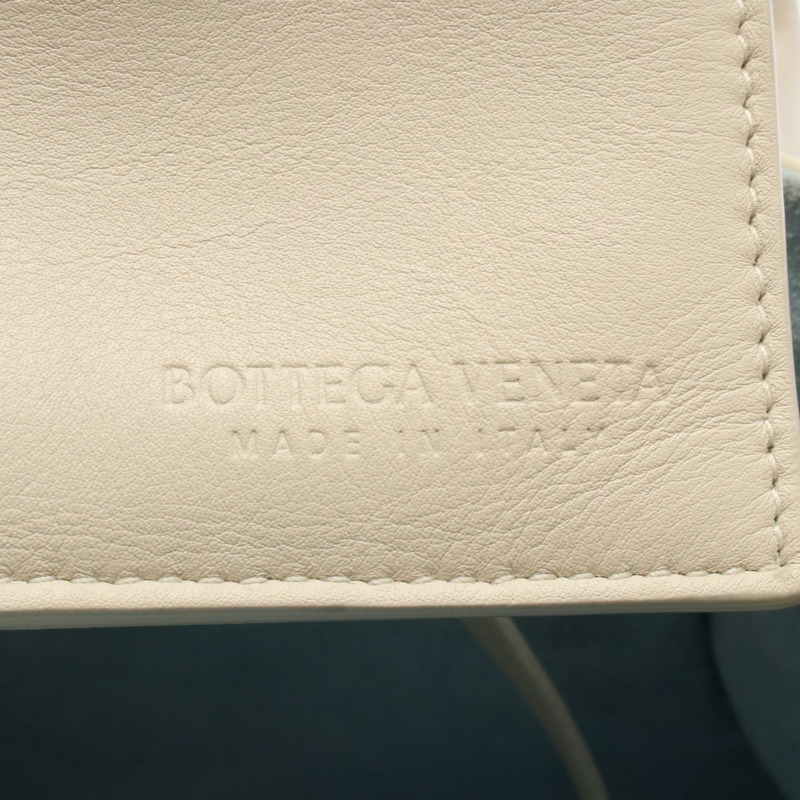 BOTTEGA VENETA 小號 Pinacoteca Intrecciato 斜背包 手提包 皮革 米色 二手-3