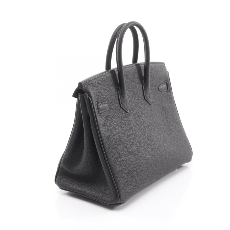 愛馬仕 Birkin 25 手提包，Togo 皮革，黑色，二手，女士，帶 SHW Z-1
