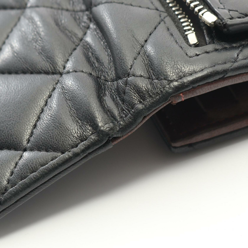 香奈兒經典三折皮夾 AP0231 羊皮 黑色 二手 金扣-9