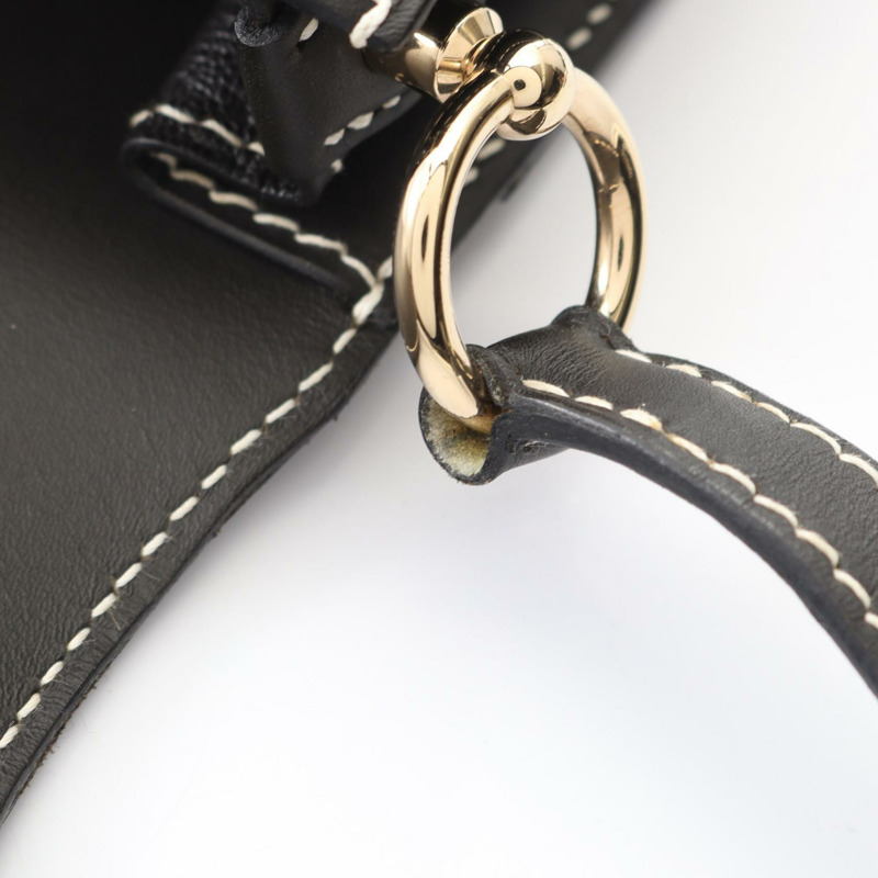 愛馬仕 Roulis 23 斜背包，T Sombrero 皮革，黑色/棕色，二手，金色五金-7