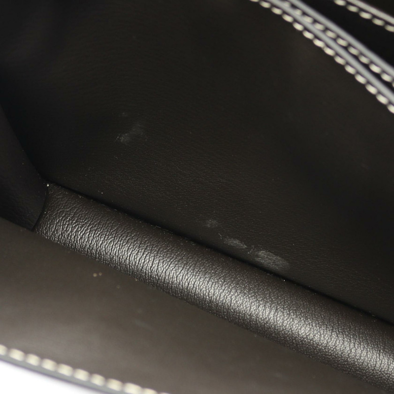 愛馬仕 Roulis 23 斜背包，T Sombrero 皮革，黑色/棕色，二手，金色五金-9