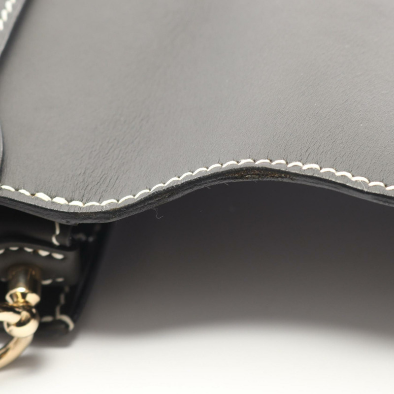 愛馬仕 Roulis 23 斜背包，T Sombrero 皮革，黑色/棕色，二手，金色五金-10