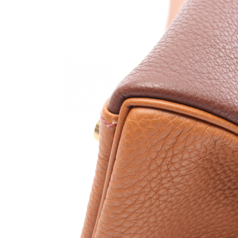 愛馬仕 Kelly 32 三色肩背包 F Taurillon Clemenc 棕色 Rouge H GHW-10