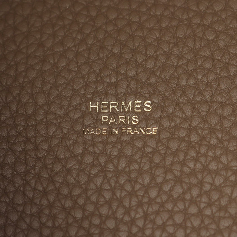 愛馬仕 Picotin Lock PM 手提包 056289CC Clemence 皮革 Etoupe 灰色 二手-3