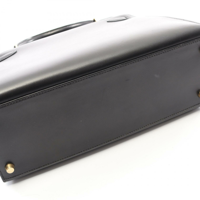 愛馬仕 Kelly 28 單肩手提包 Box 小牛皮 黑色 GHW 二手 Z-9