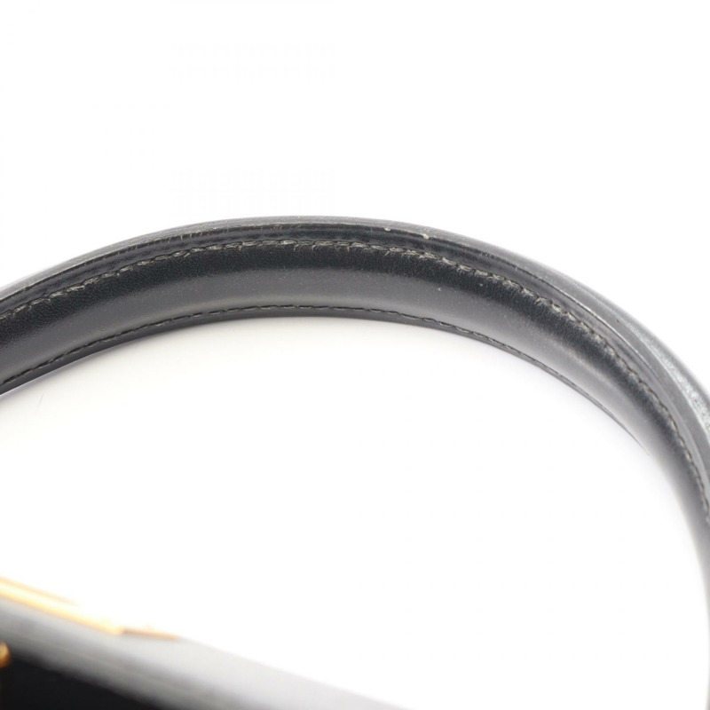 愛馬仕 Kelly 28 單肩手提包 Box 小牛皮 黑色 GHW 二手 Z-10