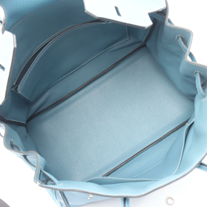 愛馬仕 Birkin 35 手提包，Togo 皮革，藍色牛仔藍，SHW，二手女款-2