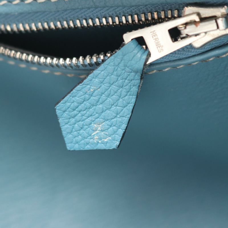愛馬仕 Birkin 35 手提包，Togo 皮革，藍色牛仔藍，SHW，二手女款-14