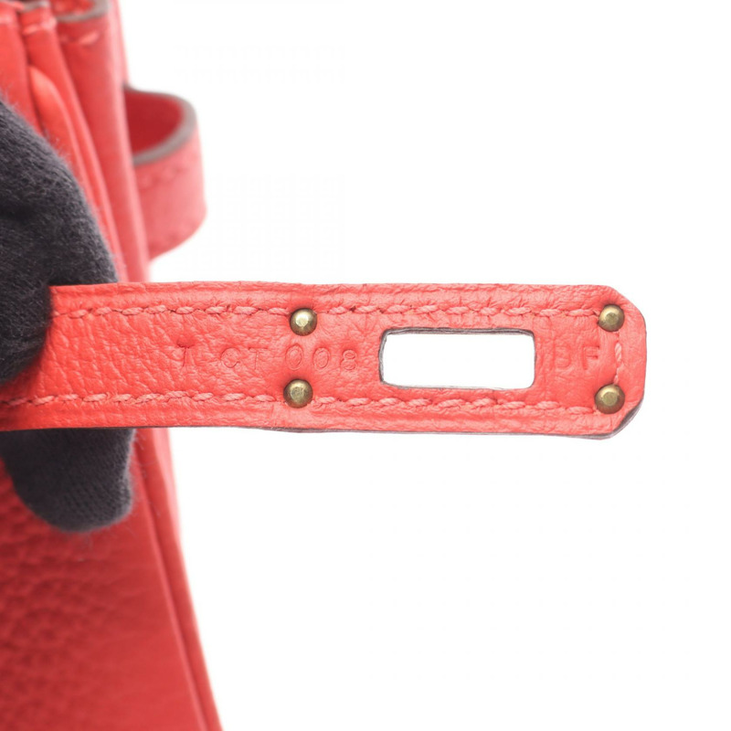 HERMES Birkin 25 手提包 T Togo 皮革 Rouge pivoine 二手 GHW-4