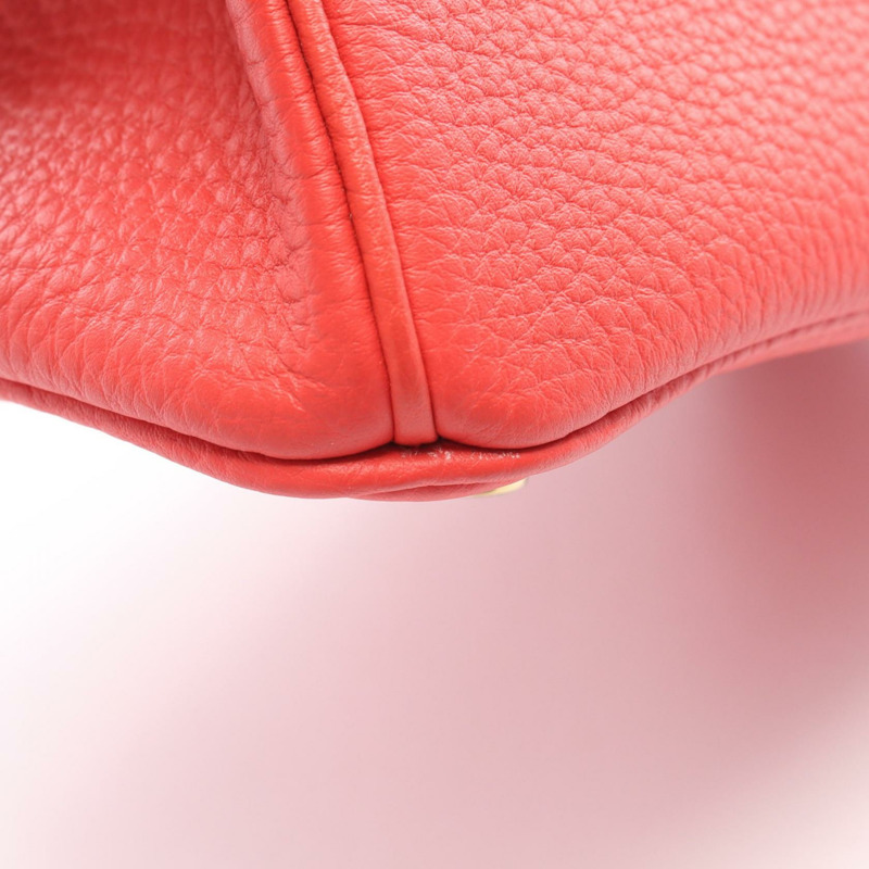 HERMES Birkin 25 手提包 T Togo 皮革 Rouge pivoine 二手 GHW-6