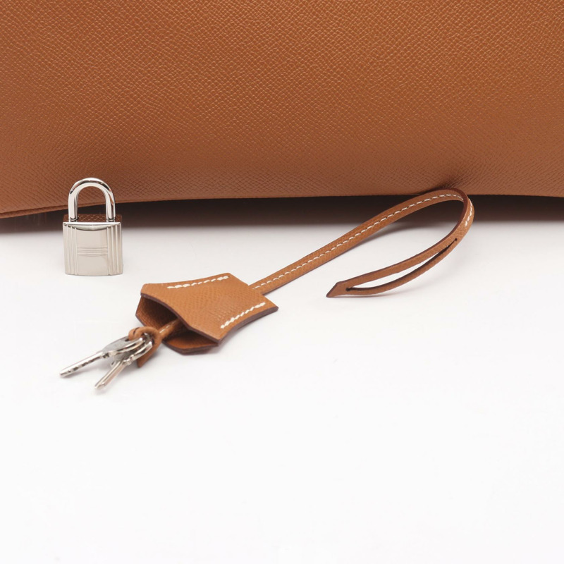 愛馬仕 Birkin 30 手提包，Epsom 皮革，棕色，金色，二手，女士，帶五金配件。-5