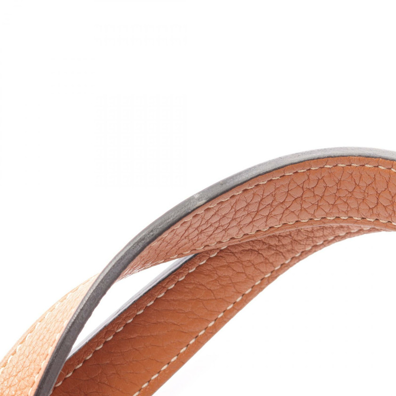 愛馬仕 Halzan 31 斜挎包，Taurillon Clemence Toffee 色，二手，女士，帶五金配件-8