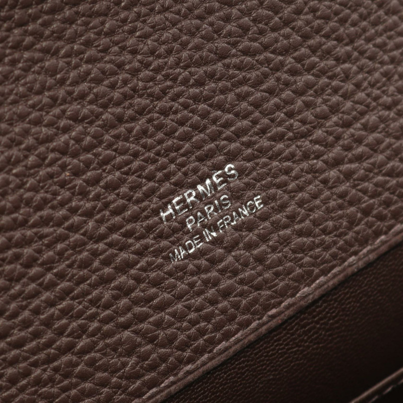 愛馬仕 Sac a Depeche 38 商務手提包，Togo 皮革，可可棕色，SHW，二手-3