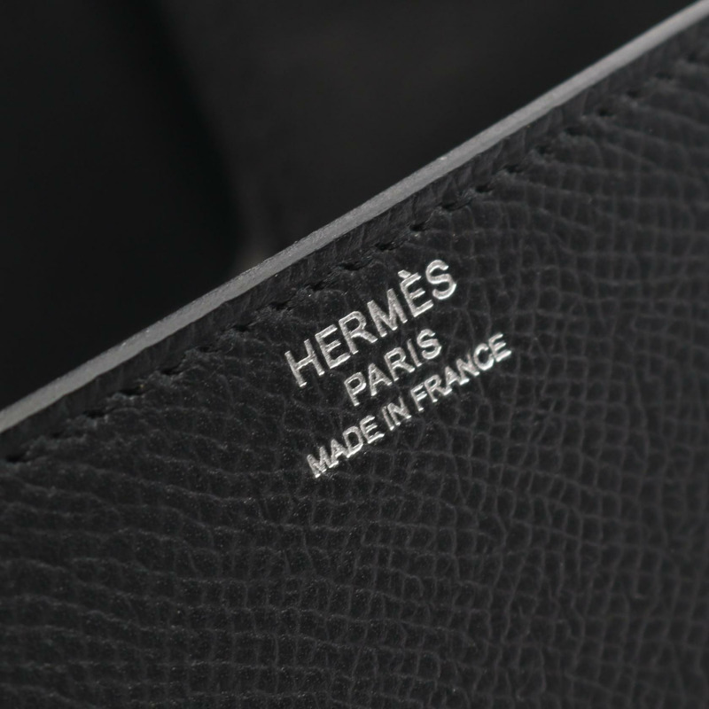 愛馬仕 Della Cavalleria 迷你肩斜背包，Epsom 皮革，黑色，二手。-3