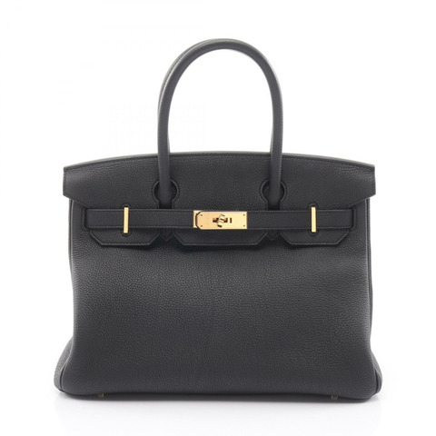 愛馬仕 Birkin 30 手提包，Togo 皮革，黑色，二手，女士，金色五金 B