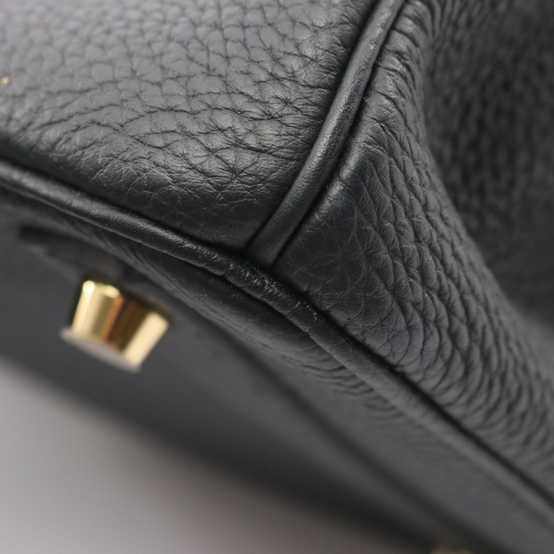 愛馬仕 Birkin 30 手提包，Togo 皮革，黑色，二手，女士，金色五金 B-6