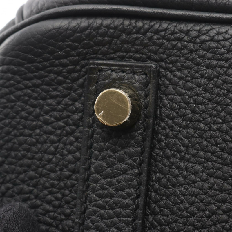 愛馬仕 Birkin 30 手提包，Togo 皮革，黑色，二手，女士，金色五金 B-7