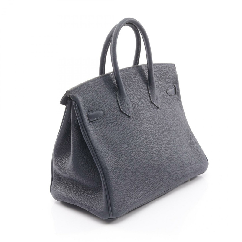 愛馬仕 Birkin 25 手提包，Togo 皮革，海軍藍，二手，女士，帶五金配件-1