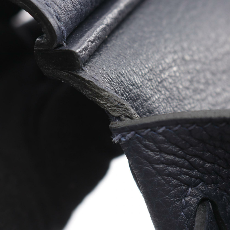 愛馬仕 Birkin 25 手提包，Togo 皮革，海軍藍，二手，女士，帶五金配件-8