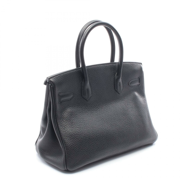 愛馬仕 Birkin 30 手提包，T Togo 皮革，黑色，二手，女士，帶五金配件-1