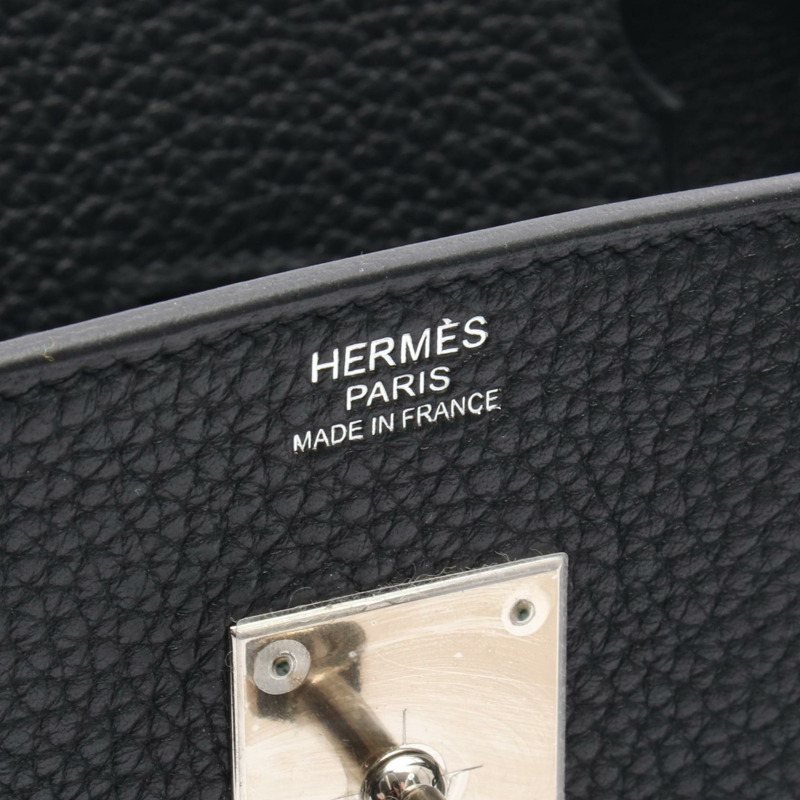 愛馬仕 Birkin 30 手提包，T Togo 皮革，黑色，二手，女士，帶五金配件-3