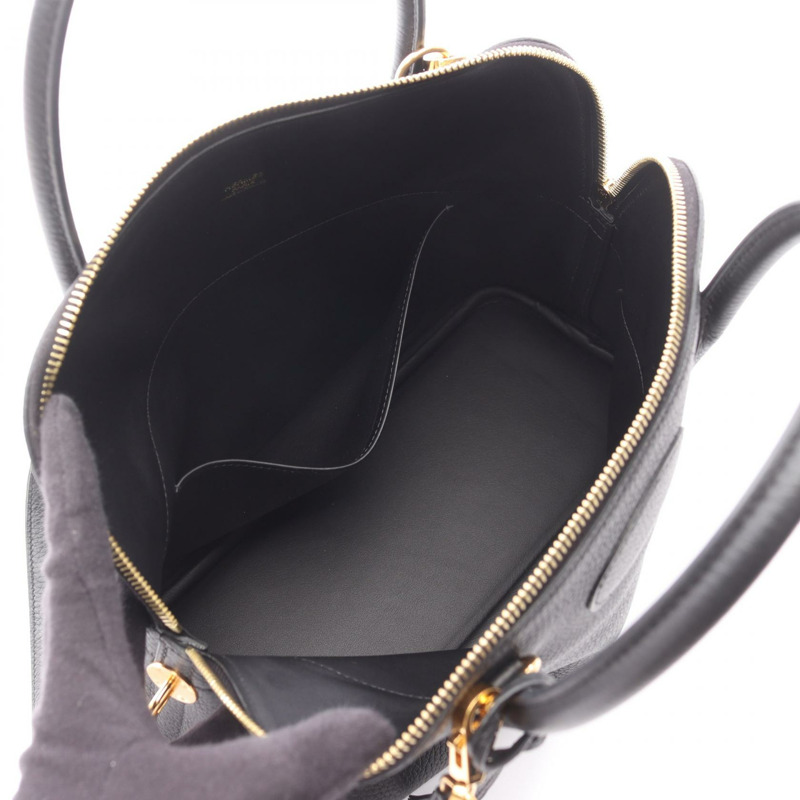 愛馬仕 Bolide31 肩背包，Clemence 皮革，黑色，二手，女士款，Z GHW-2