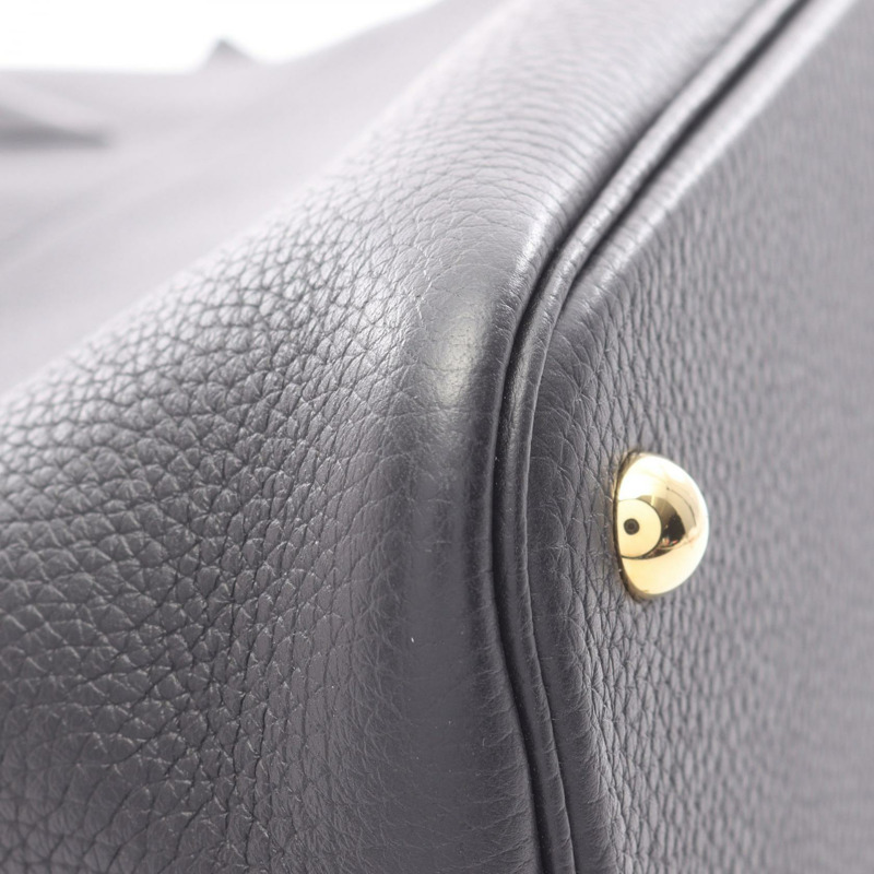 愛馬仕 Bolide31 肩背包，Clemence 皮革，黑色，二手，女士款，Z GHW-7