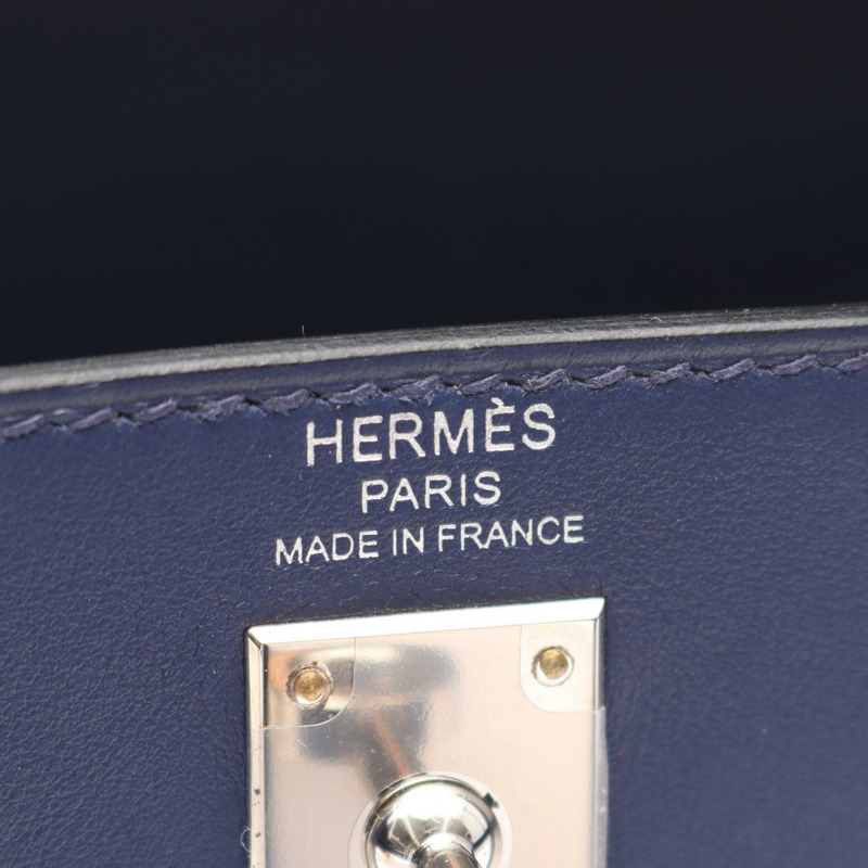 愛馬仕 Kelly Pad 25 肩背包，Swift 皮革，海軍藍，Saphir 色，二手 SHW Z-3