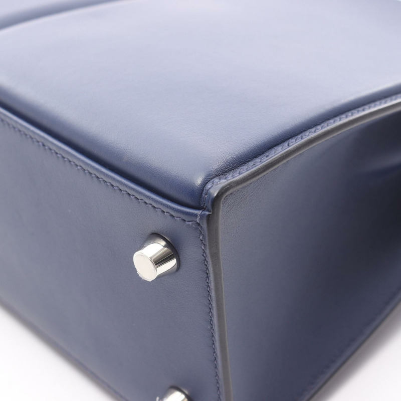 愛馬仕 Kelly Pad 25 肩背包，Swift 皮革，海軍藍，Saphir 色，二手 SHW Z-6