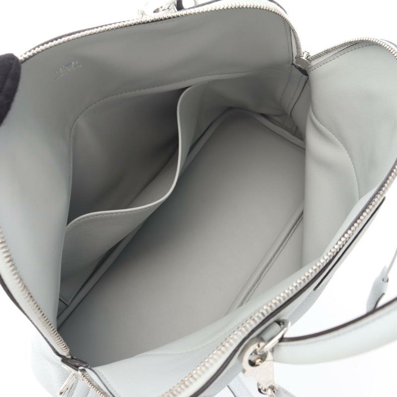 愛馬仕 Bolide 31 單肩手提包，Clemence 皮革，冰川藍 SHW，二手，女士 Z-2