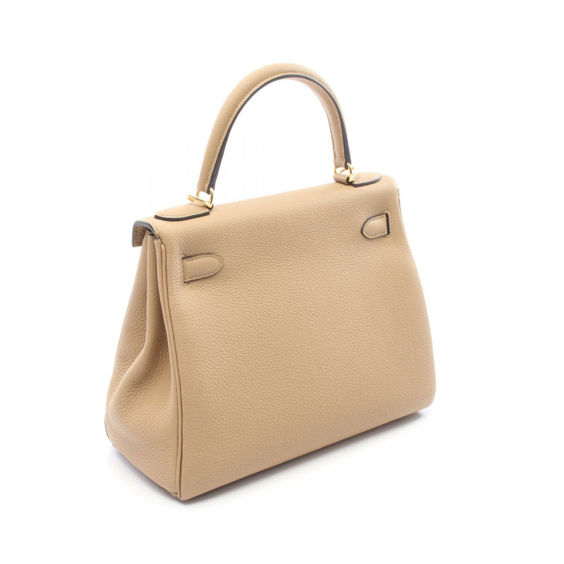 愛馬仕 Kelly 28 肩背包 K Togo 皮革風衣款 二手 女士 金色五金-1