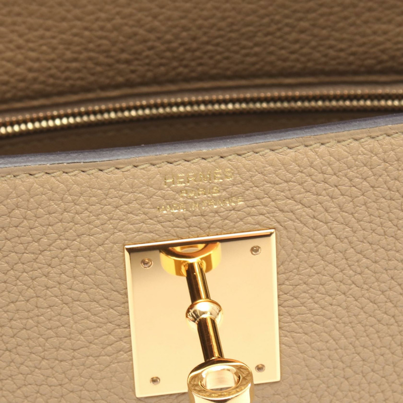 愛馬仕 Kelly 28 肩背包 K Togo 皮革風衣款 二手 女士 金色五金-3