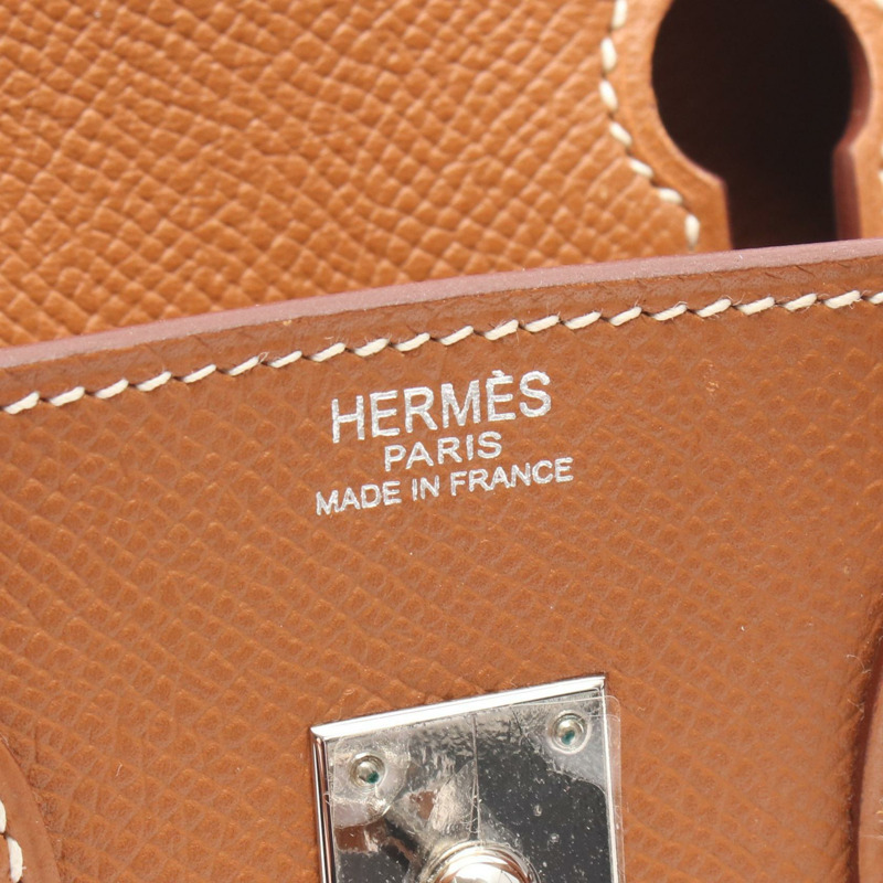 愛馬仕 Birkin 25 手提包 M 碼 Epsom 皮革 金色 二手 女士 SHW-3