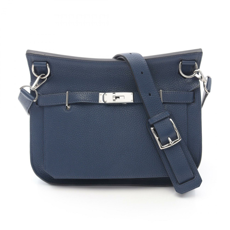 愛馬仕 Jypsiere 28 單肩斜背包 061784CK Clemence 皮革 藍色 二手 N-0