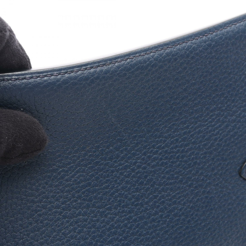 愛馬仕 Jypsiere 28 單肩斜背包 061784CK Clemence 皮革 藍色 二手 N-5
