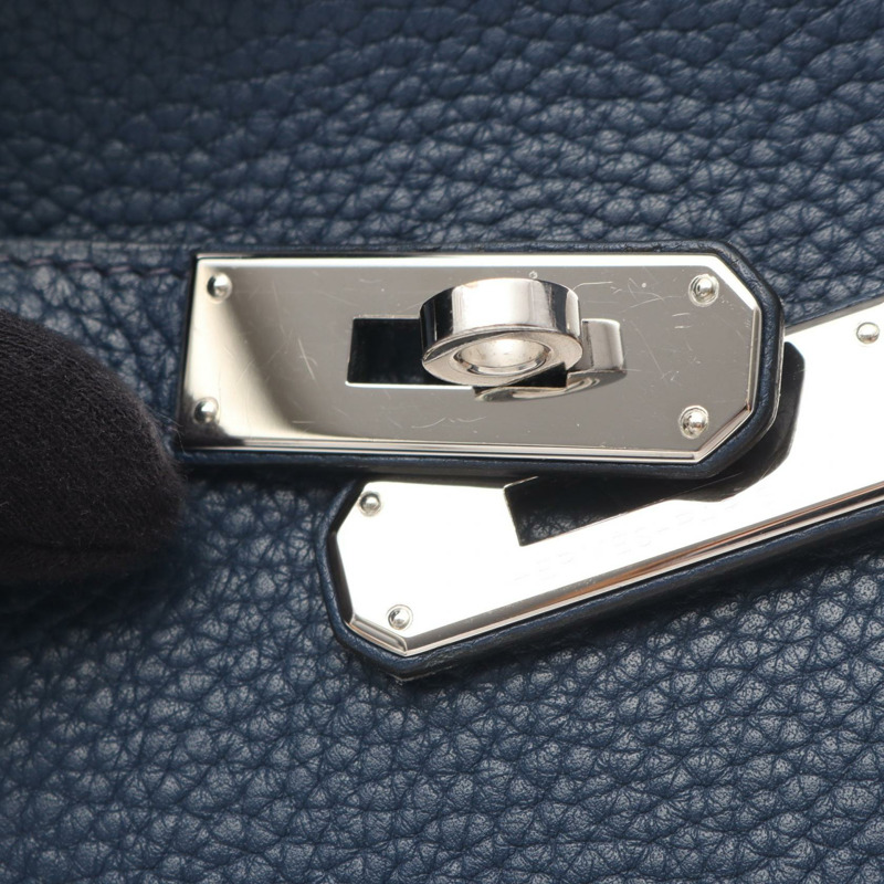 愛馬仕 Jypsiere 28 單肩斜背包 061784CK Clemence 皮革 藍色 二手 N-7